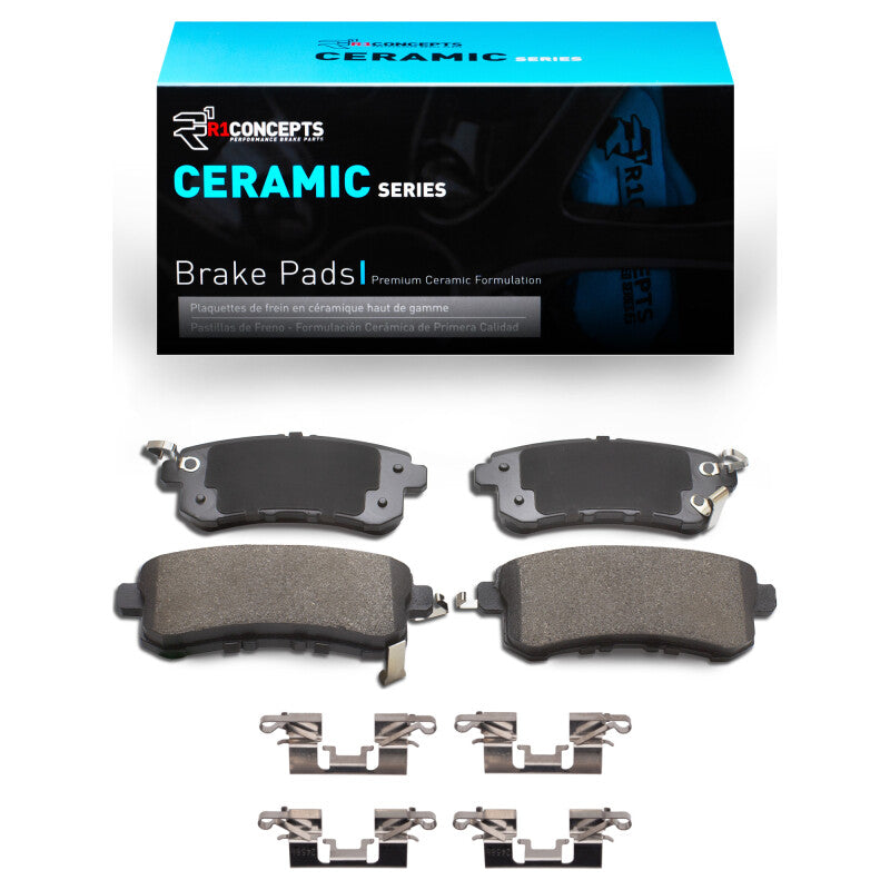 R1 Concepts R1 2010-2024 Infiniti QX80 Rear R1 Ceramic Pads & Hardware Kit