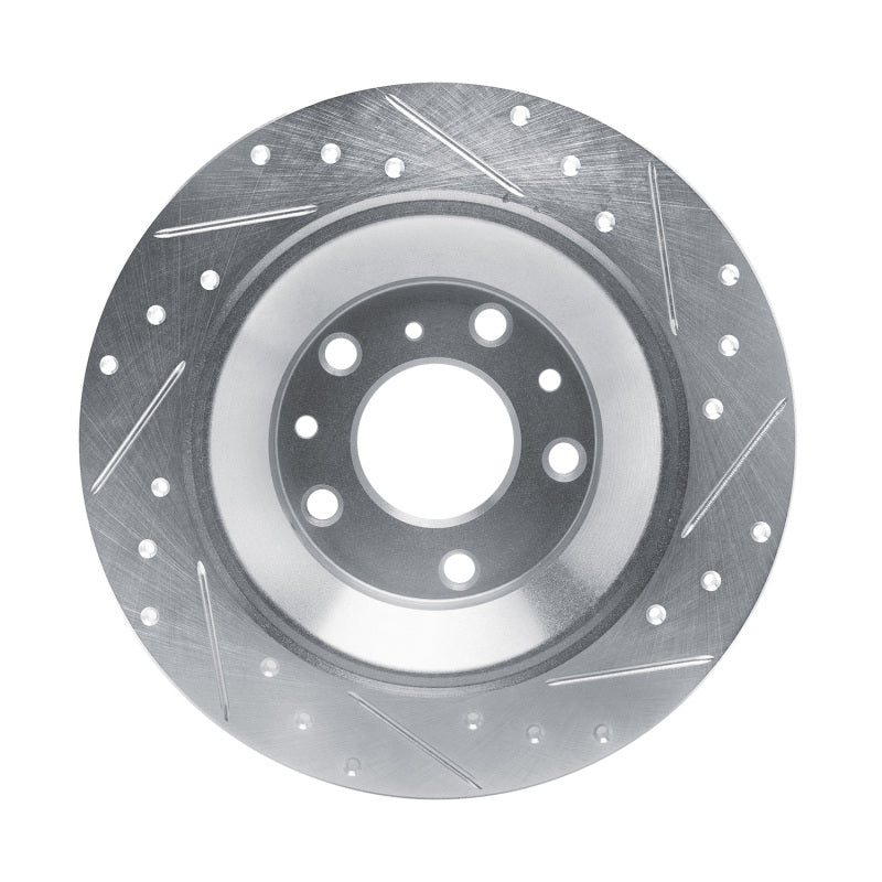 R1 Concepts R1 13-25 Mazda CX-30 Rear Left Drilled & Slotted Silver Brake Rotor