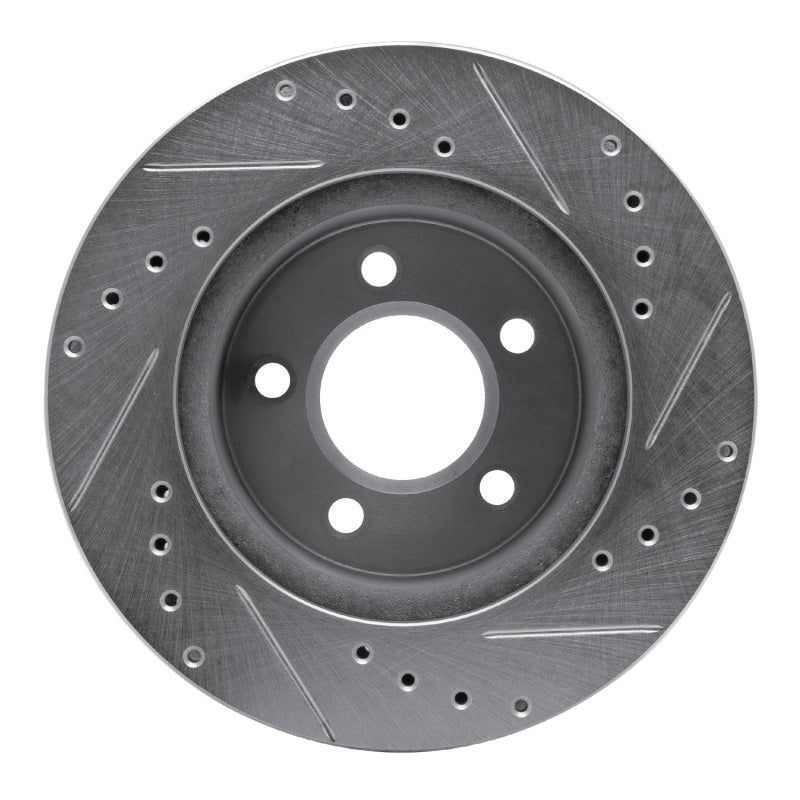 R1 Concepts R1 91-94 Ford Crown Victoria Front Left Drilled & Slotted Silver Brake Rotor