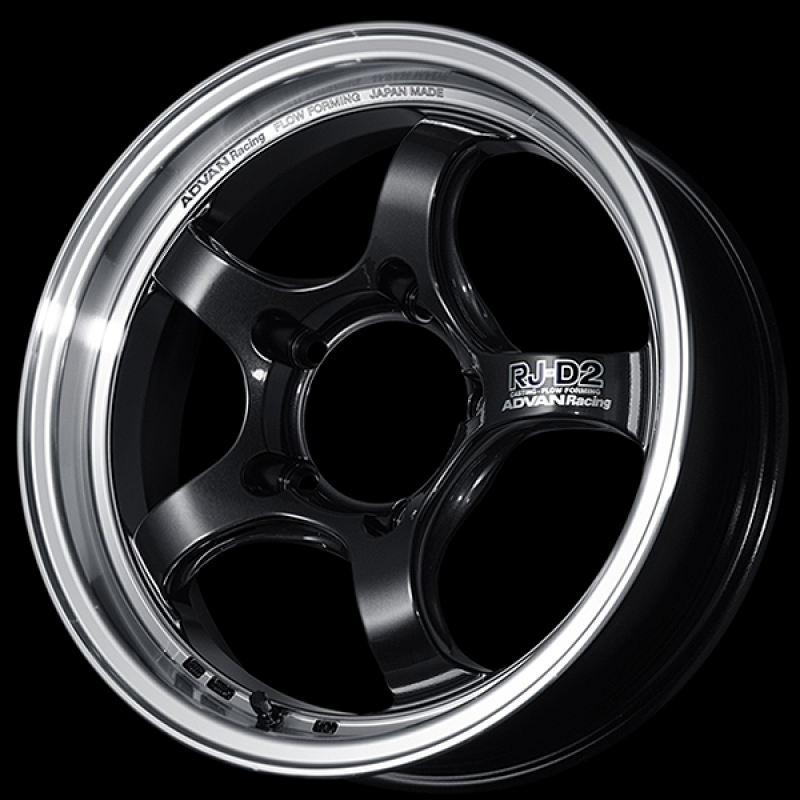 Advan RG-D2 16x8.0 / +48 Offset / 5x100 / 63mm Bore / Machining and Black Gunmetallic
