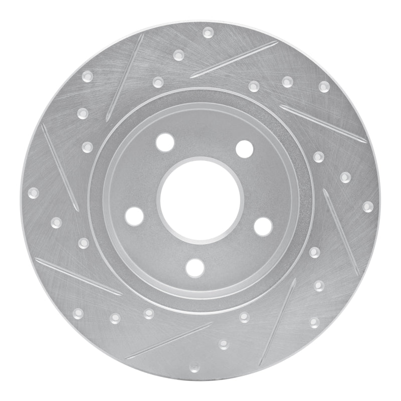 R1 Concepts R1 01-08 Ford Mondeo (Mexico) Rear Right Drilled & Slotted Silver Brake Rotor