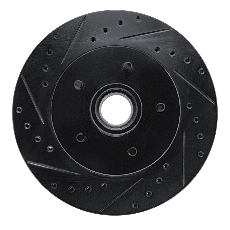 R1 Concepts R1 85-92 Chevrolet Camaro Front Left Drilled & Slotted Black Brake Rotor