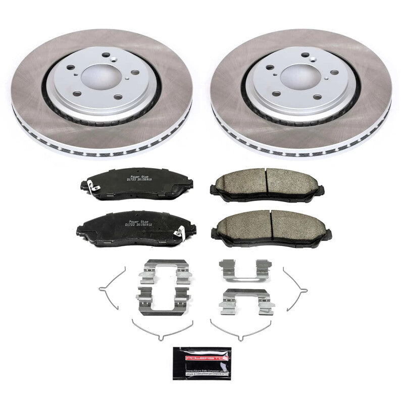PowerStop Power Stop 17-22 Honda Ridgeline Front Semi-Coated Rotor Kit
