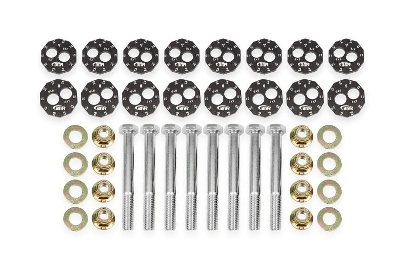 BMR Suspension BMR 14-19 Chevrolet Corvette C7 Front & Rear Lower Control Arms Camber Bolt Kit - Black Anodized