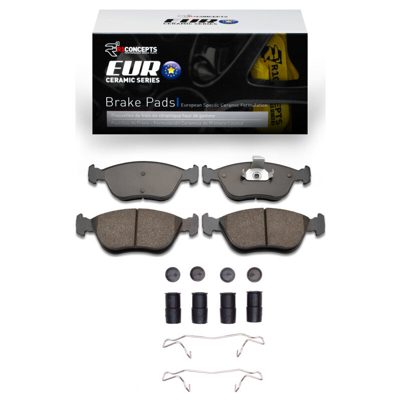 R1 Concepts R1 93-04 Volvo 850 Front Euro Ceramic Pads & Hardware Kit