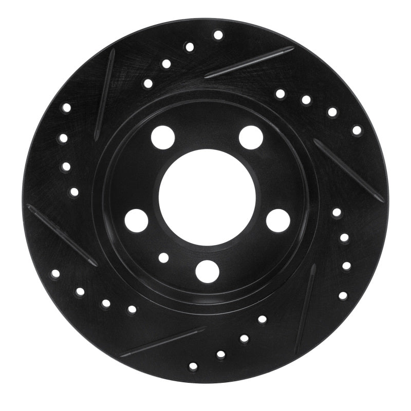 R1 Concepts R1 01-06 Audi TT Quattro Rear Right Drilled & Slotted Black Brake Rotor
