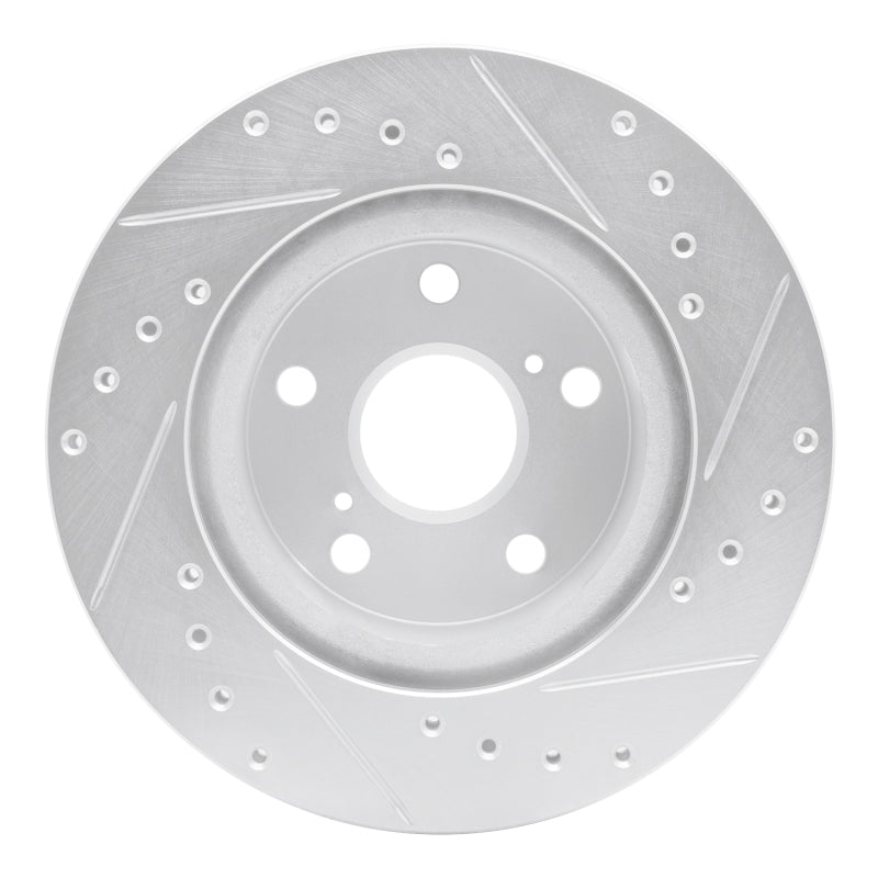 R1 Concepts R1 89-92 Toyota Cressida Front Left Drilled & Slotted Silver Brake Rotor