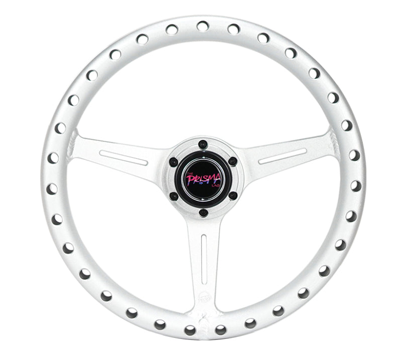 NRG All Aluminum Steering Wheel 330mm - Extra Light- Ergonomic Grip- Anadized Silver