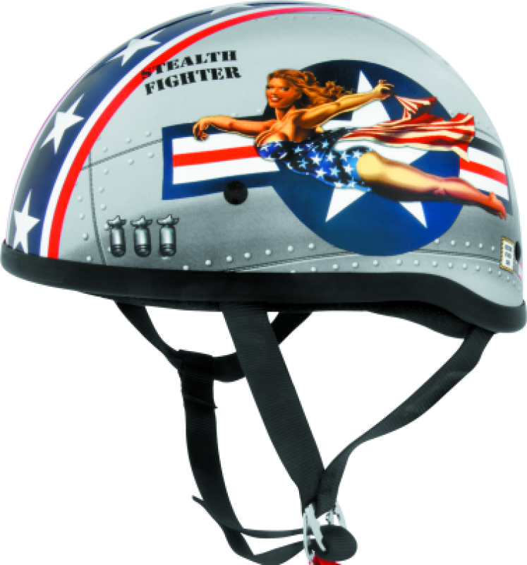 Bikers Choice Skid Lids Bomber Pinup Original Helmet - XS