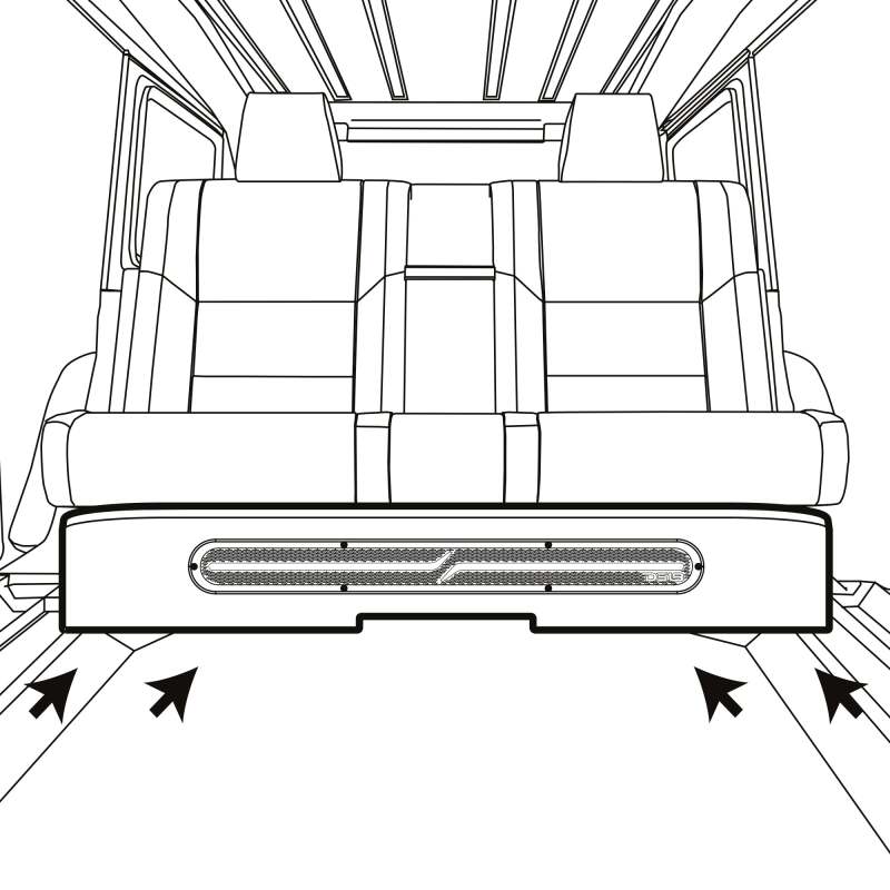DS18 Jeep Gladiator JT 2020-UP 4 x 8in Subwoofers Included (ZR8.2D) Underseat Box Black -LED Lights