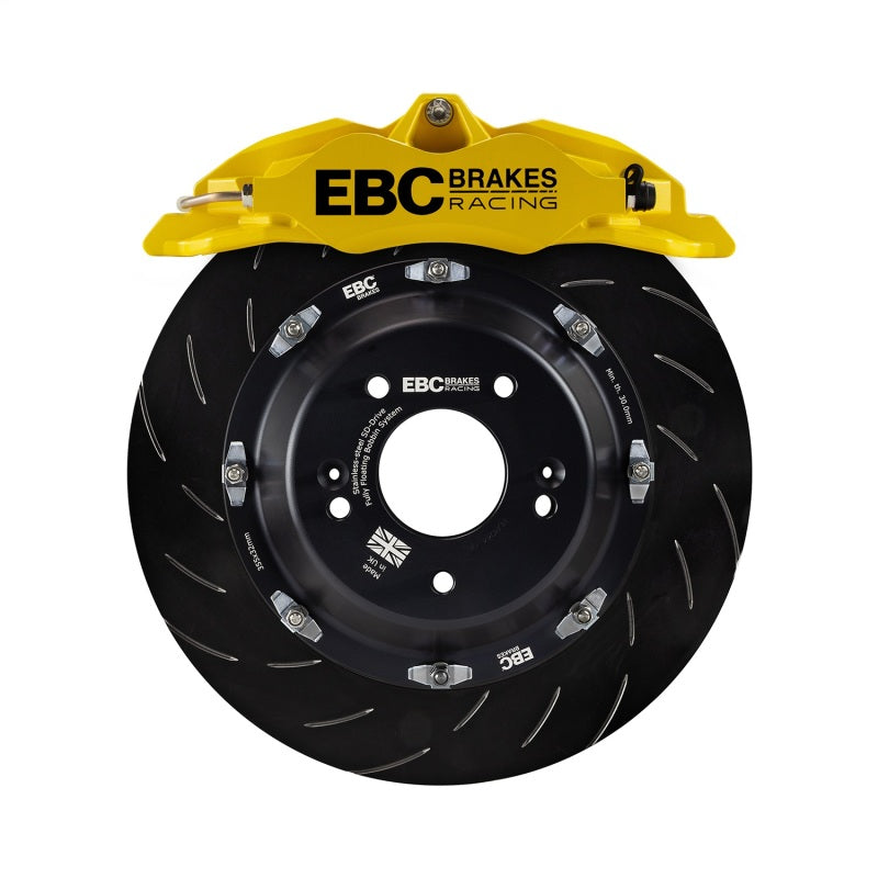 EBC Racing 92-00 BMW M3 (E36) w/Meyle Control Arms Yellow Apollo-4 Calipers 330mm Rotors Front BBK