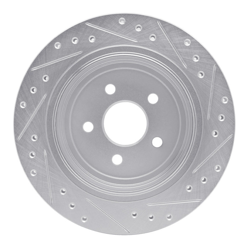 R1 Concepts R1 89-95 Chrysler LeBaron Rear Left Drilled & Slotted Silver Brake Rotor