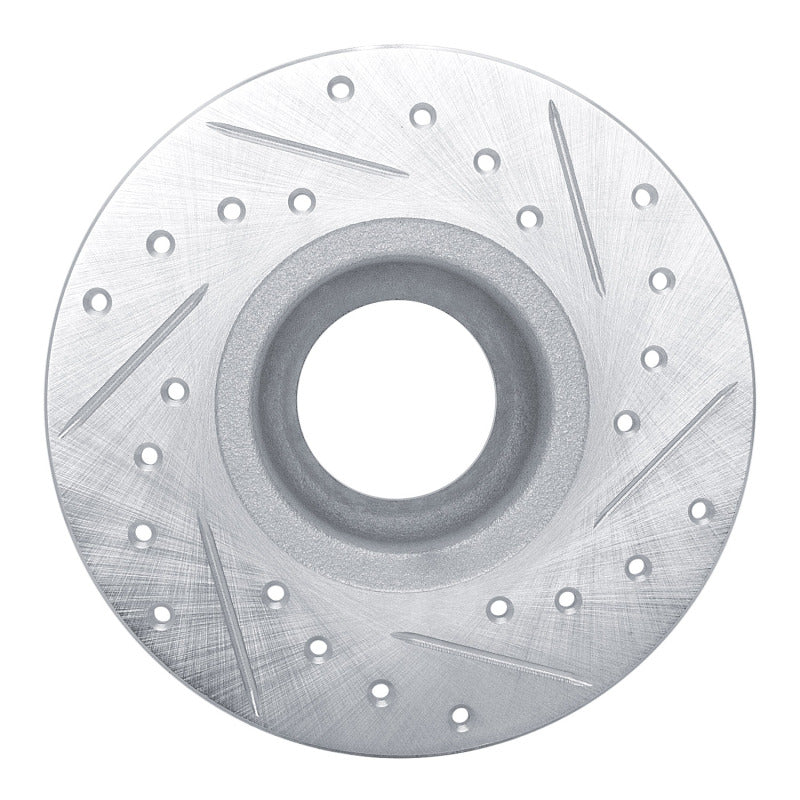 R1 Concepts R1 63-79 Austin Healey Sprite Front Left Drilled & Slotted Silver Brake Rotor