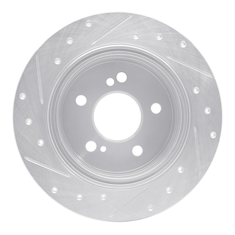 R1 Concepts R1 90-95 Mercedes-Benz SL500 Rear Right Drilled & Slotted Silver Brake Rotor