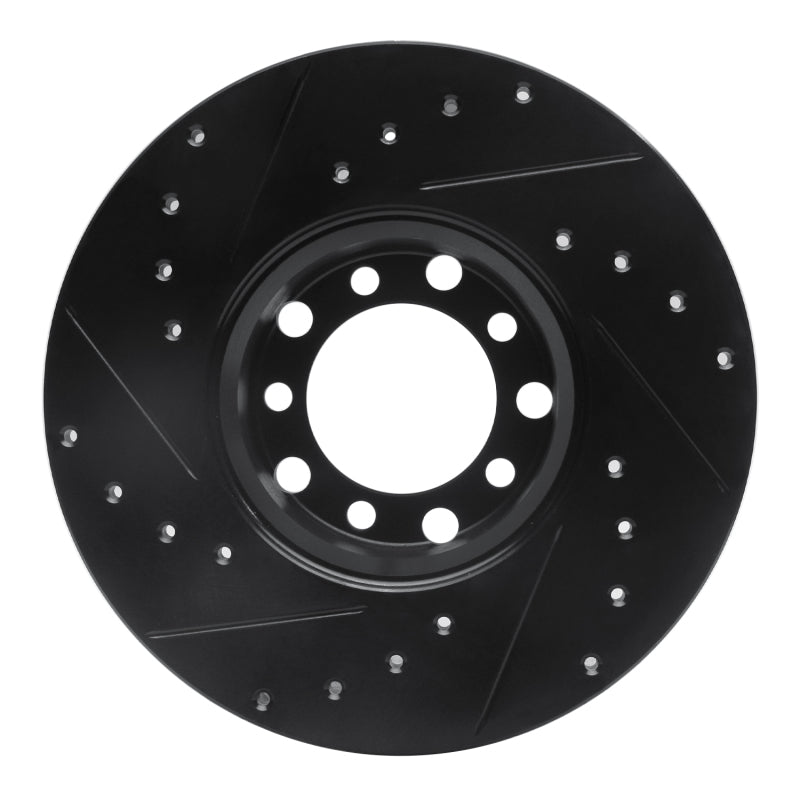 R1 Concepts R1 73-85 Mercedes-Benz 230 Front Right Drilled & Slotted Black Brake Rotor