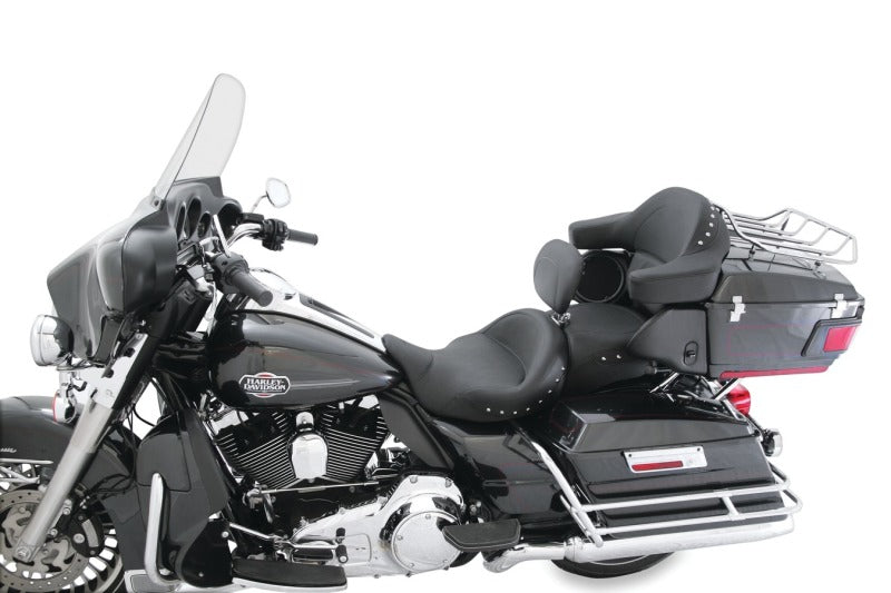 Mustang Motorcycle Mustang 08-21 Harley Electra, Rd Glide, Rd King Standard Super Touring Pass Seat w/Studs - Black