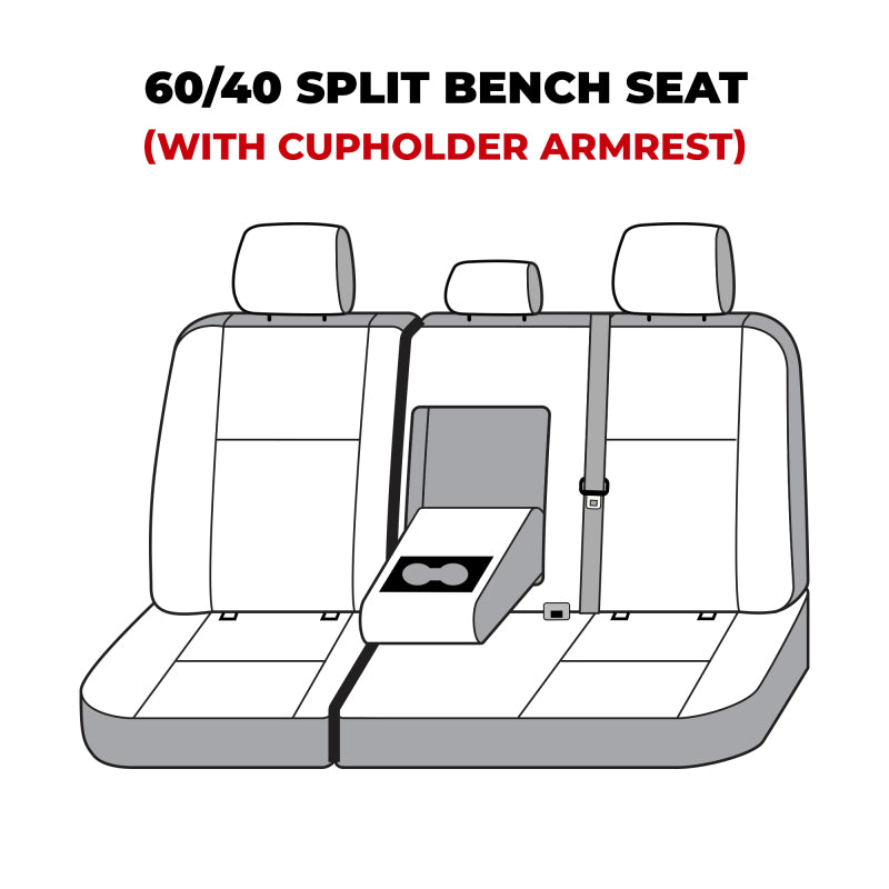 Covercraft 22-23 Toyota Tundra Polycotton SeatSaver Custom Second Row Seat Covers - Charcoal