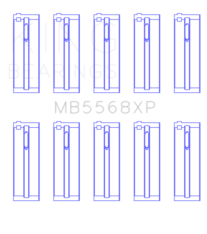 King Engine Bearings King Acura D16A1 / 97-01 Honda H22A4 / 98+ F23A (Size 0.25mm) Performance Main Bearing Set