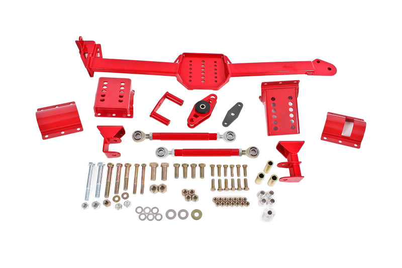 BMR Suspension BMR 05-14 S197 Mustang Body Mount Watts Link Rod End/Poly w/ Adj. Axle Clamps - Red
