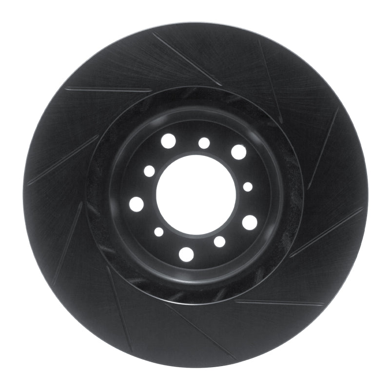 R1 Concepts R1 01-06 BMW M3 Right Front Slotted Black Brake Rotor