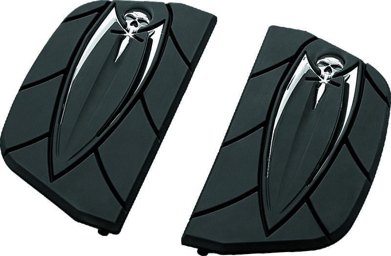 Kuryakyn Zombie Passenger Board Covers With Traditional D-Shaped Passenger Kit - Black
