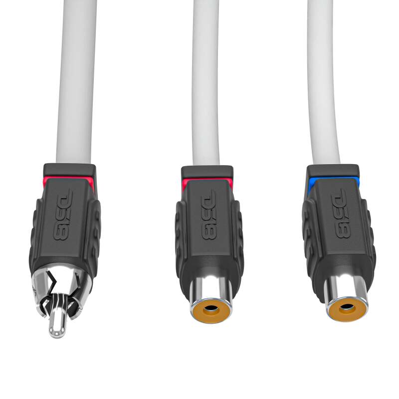 DS18 Marine Grade Tinned Copper OFC RCA Wires 2 Female to 1 Male Splitter