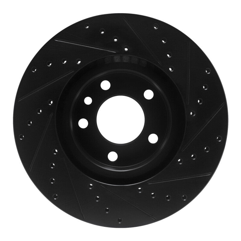 R1 Concepts R1 97-01 Cadillac CATERA Front Left Drilled & Slotted Black Brake Rotor
