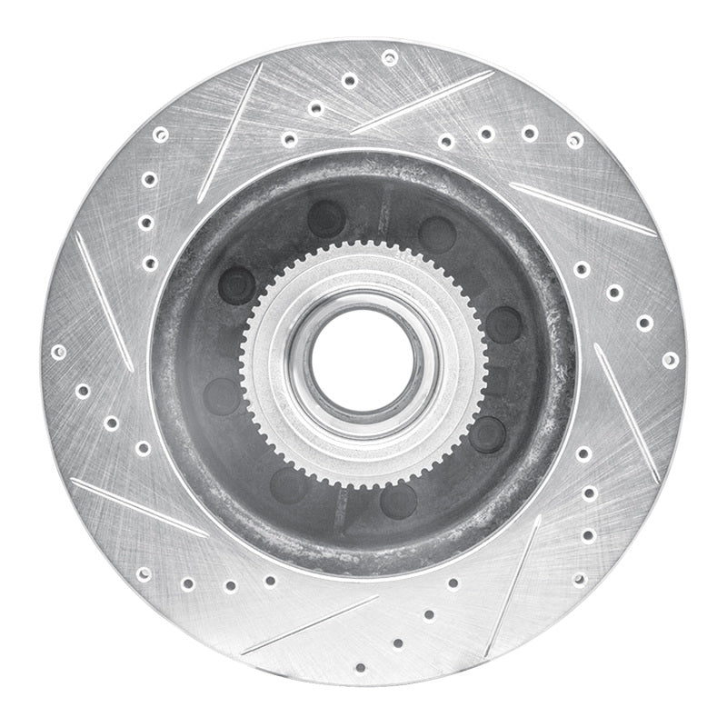 R1 Concepts R1 06-12 Ford F-250 2WD (Super Duty) Front Right Drilled & Slotted Silver Brake Rotor
