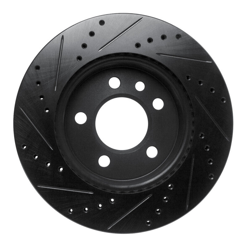 R1 Concepts R1 10-17 Volkswagen AMAROK (Mexico) Front Right Drilled & Slotted Black Brake Rotor