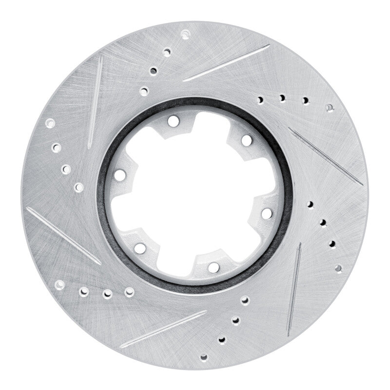 R1 Concepts R1 02-24 Nissan NV350 UrVan (Mexico) Front Right Drilled & Slotted Silver Brake Rotor