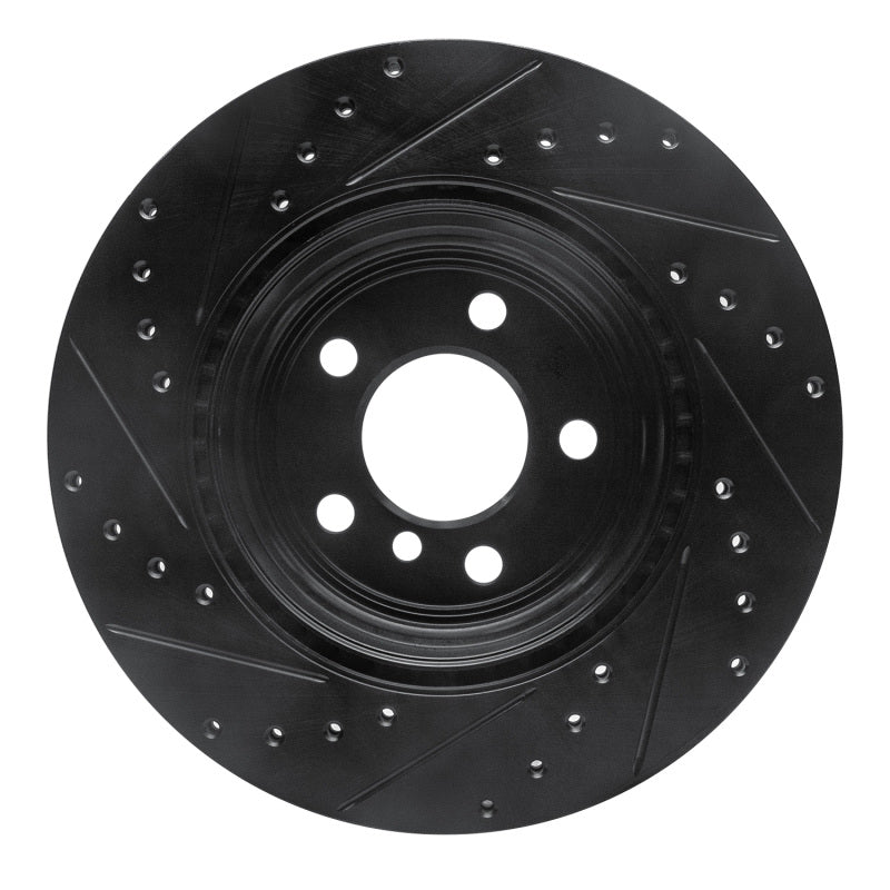 R1 Concepts R1 12-20 BMW 335I GT xDrive Rear Right Drilled & Slotted Black Brake Rotor