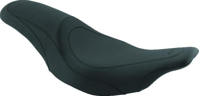 Mustang Motorcycle Mustang 99-15 Yamaha Road Star 1600,1700 Wide Touring 2PC Seat w/Driver Backrest Studs - Black