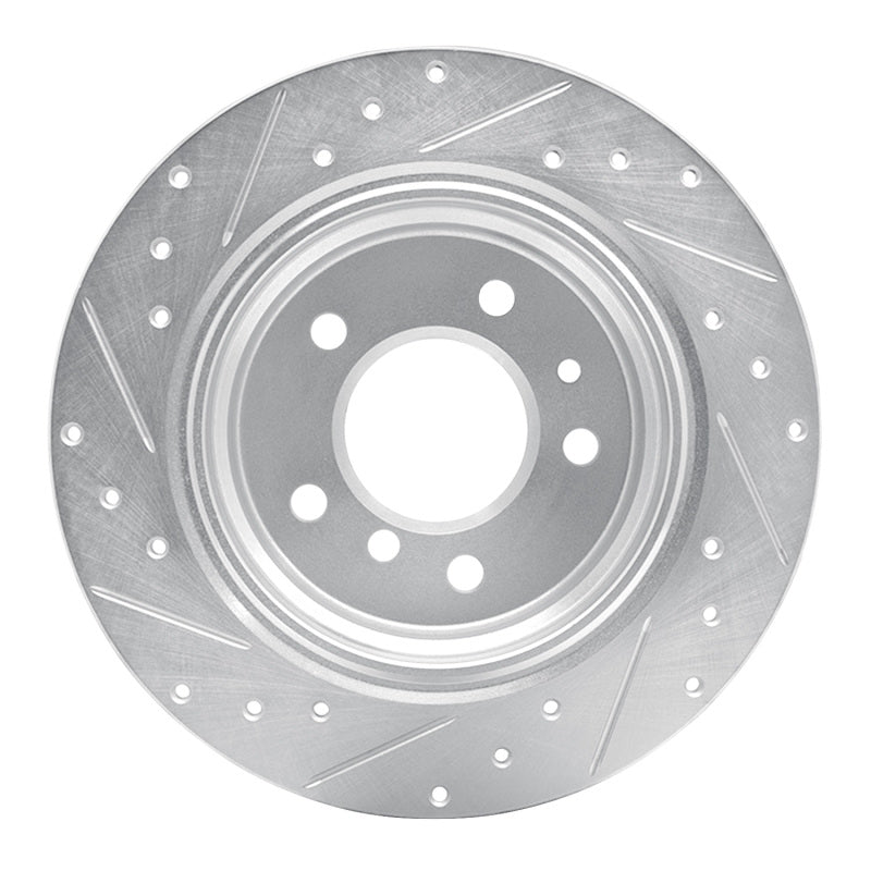 R1 Concepts R1 89-95 BMW 525I (USA/Canada) Rear Right Drilled & Slotted Silver Brake Rotor