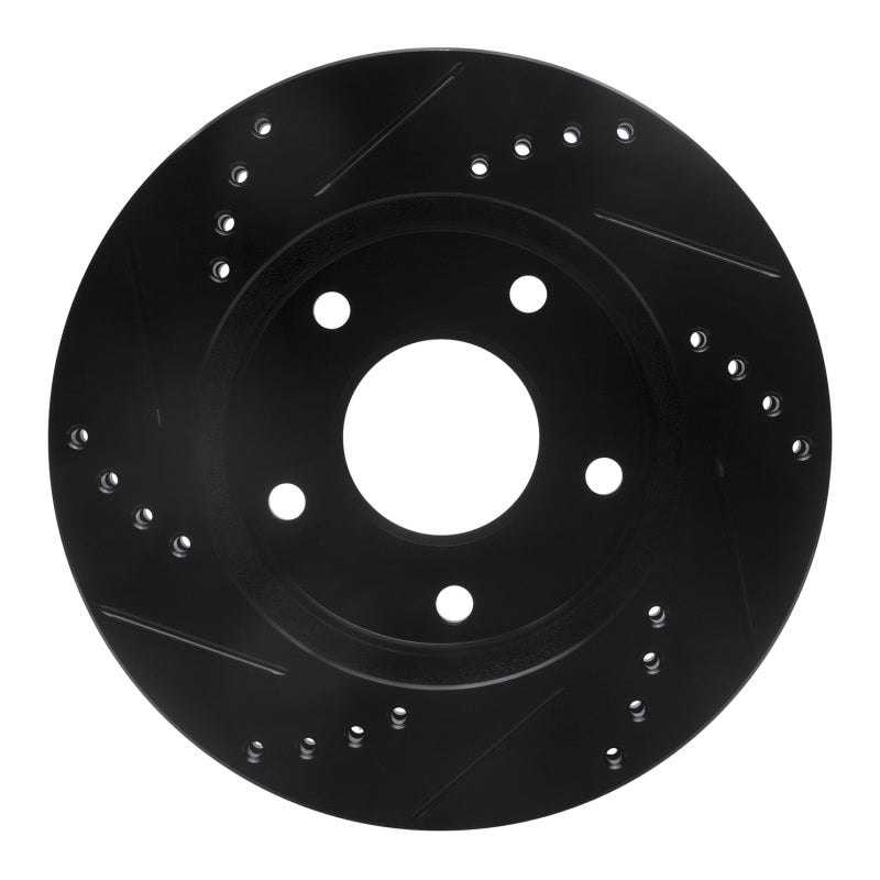 R1 Concepts R1 79-98 Buick Riviera Rear/Front Right Drilled & Slotted Black Brake Rotor