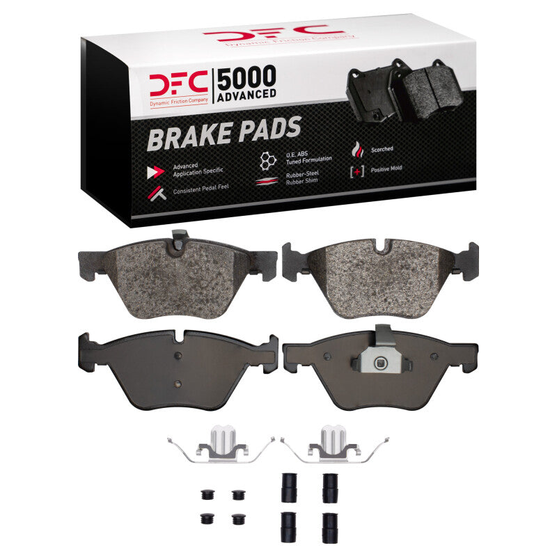 DFC 06-10 BMW 330i Front 5000 Advanced Low Metallic Brake Pads and Hardware Kit