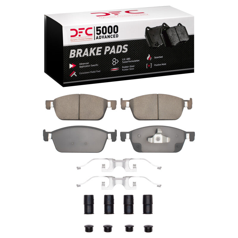 DFC 13-23 Ford Transit Connect Front 5000 Advanced Ceramic Brake Pads and Hardware Kit