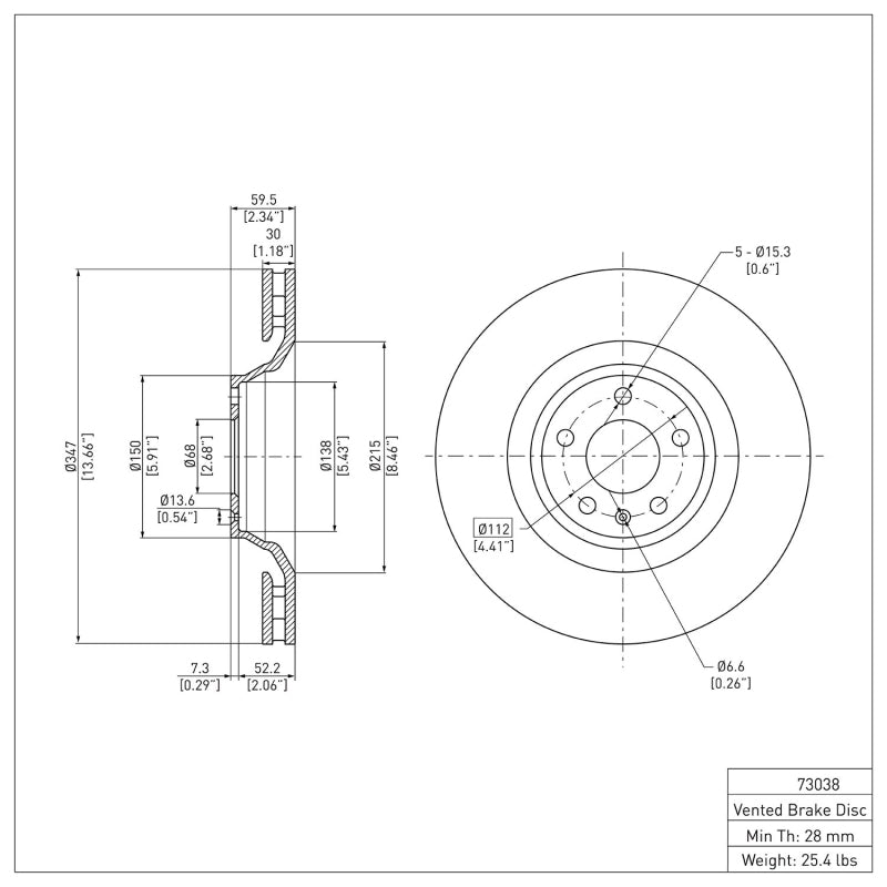DFC 05-11 Audi A6 Quattro Front Brake Rotor