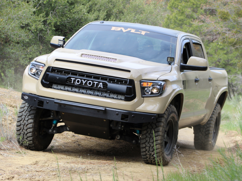 Cali Raised LED Cali Raised 14-21 Toyota Tundra 42 Hidden Grille Curved Led Light Bar Brackets Kit - No One Light B