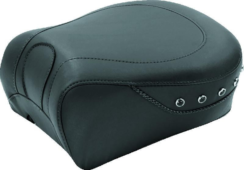 Mustang Motorcycle Mustang 97-07 Harley Rd King,06-07 Str Glide,00-01 Eagle Touring Passenger Seat w/Blk Pearls - Black