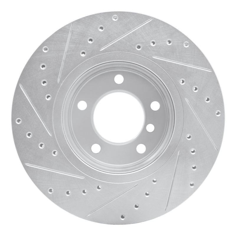R1 Concepts R1 04-10 BMW 525I (USA/Canada) Front Right Drilled & Slotted Silver Brake Rotor