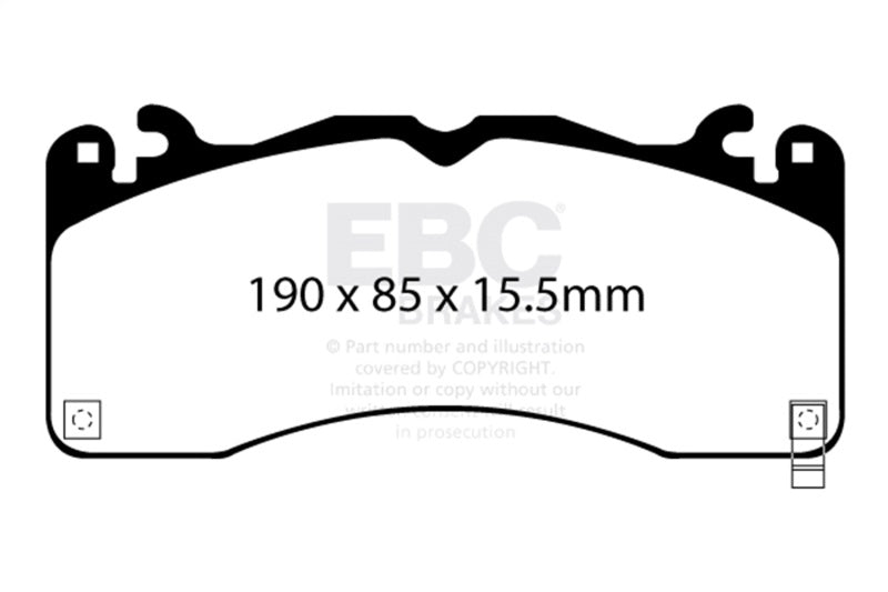 EBC 2015+ Ford Mustang (6th Gen) 2.3L Turbo (GT Package) Greenstuff Front Brake Pads