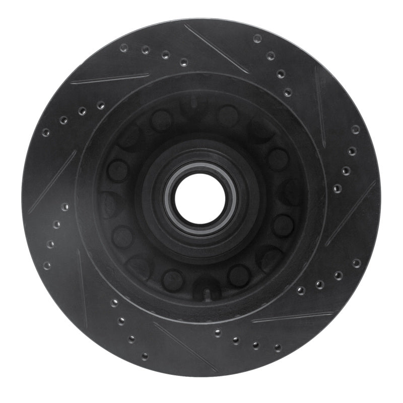 R1 Concepts R1 99-02 Ford F-250 2WD (Super Duty) Front Left Drilled & Slotted Black Brake Rotor