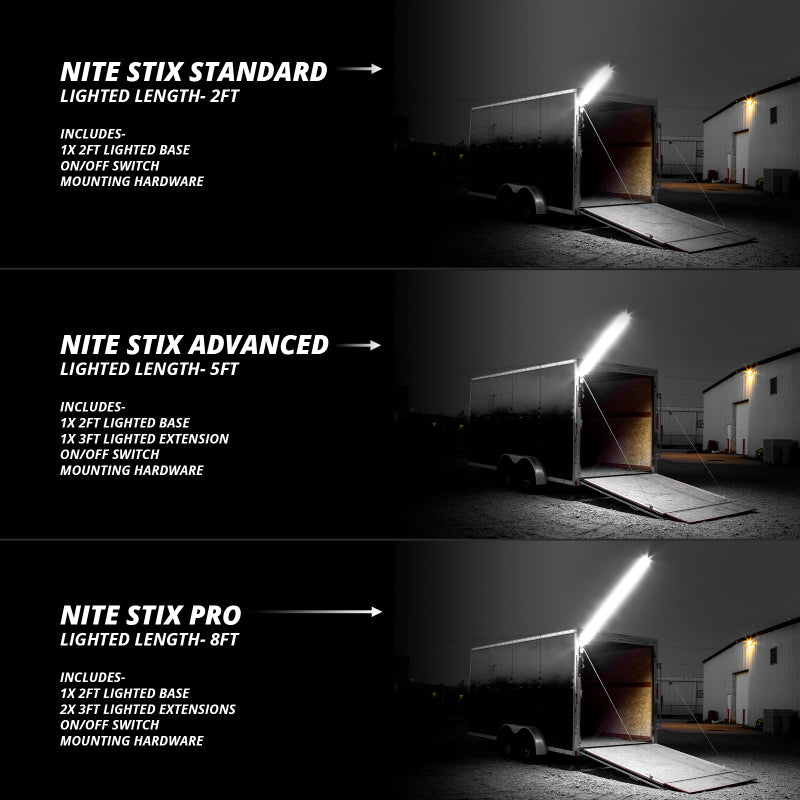 XKGLOW XK Glow Nite Stix Foldable Overhead Light System 8ft