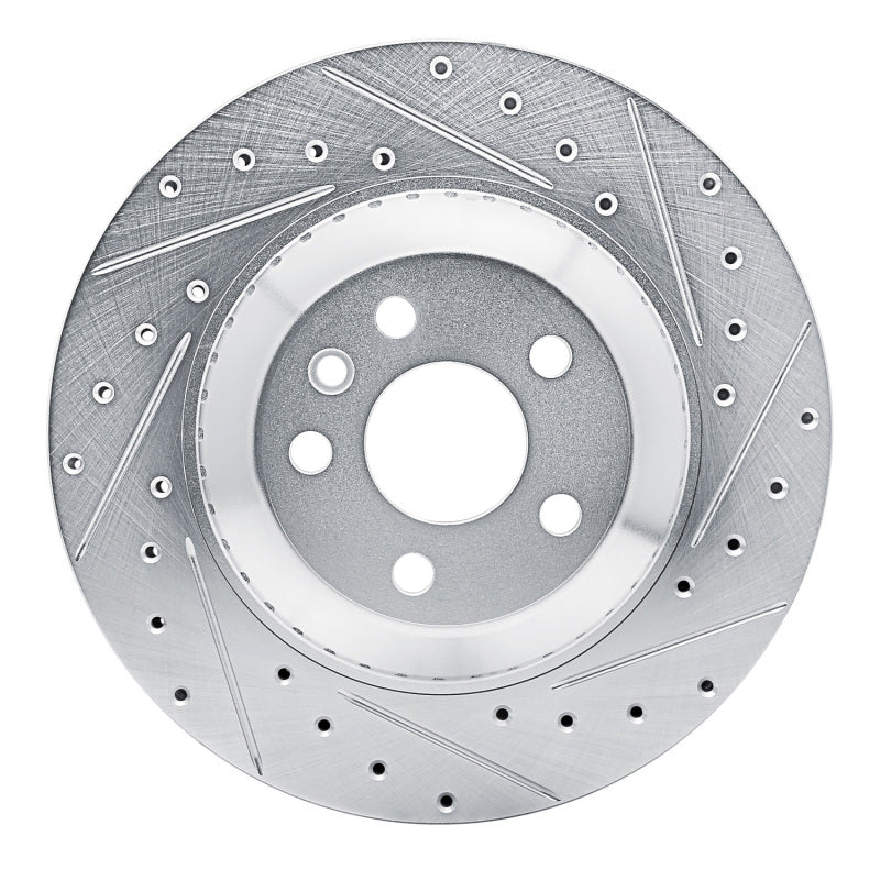 R1 Concepts R1 20-26 Jaguar F-Pace Rear Right Drilled & Slotted Silver Brake Rotor