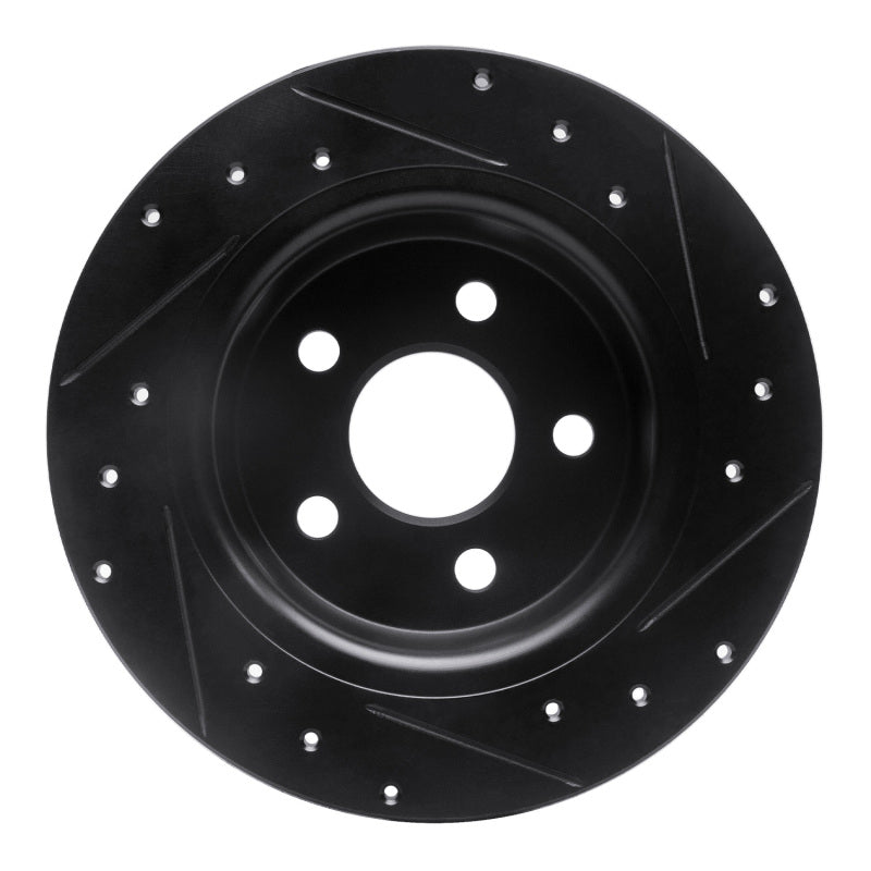 R1 Concepts R1 18-23 Ford Transit CONNECT Rear Left Drilled & Slotted Black Brake Rotor