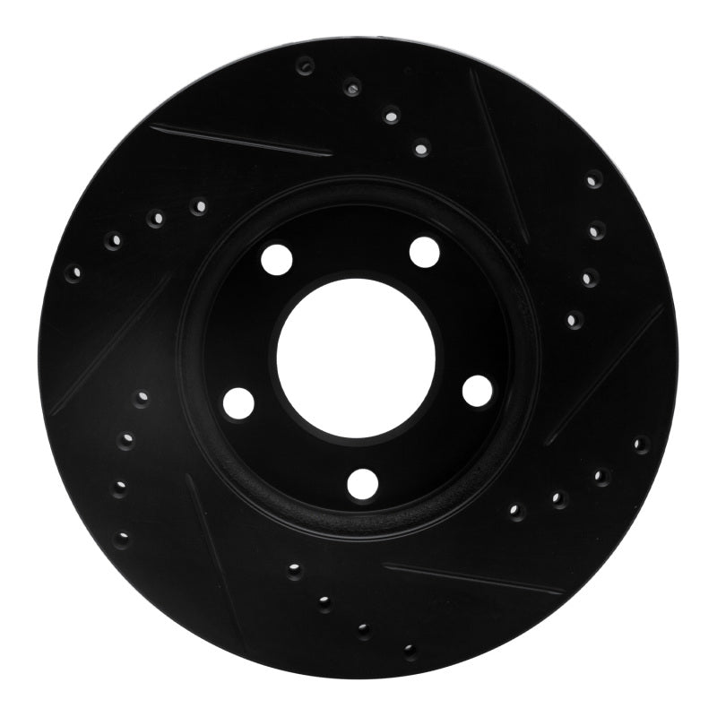 R1 Concepts R1 04-13 Mazda 3 Front Left Drilled & Slotted Black Brake Rotor