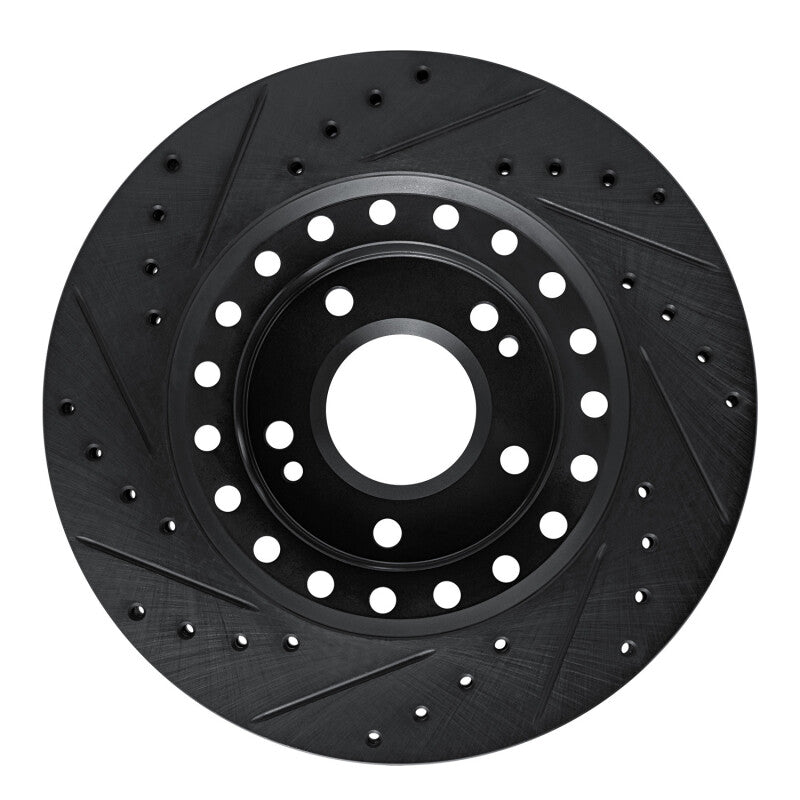 R1 Concepts R1 93-99 Dodge STEALTH Front Right Drilled & Slotted Black Brake Rotor