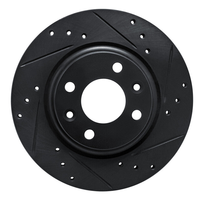 R1 Concepts R1 15-19 Renault Logan (Mexico) Front Right Drilled & Slotted Black Brake Rotor