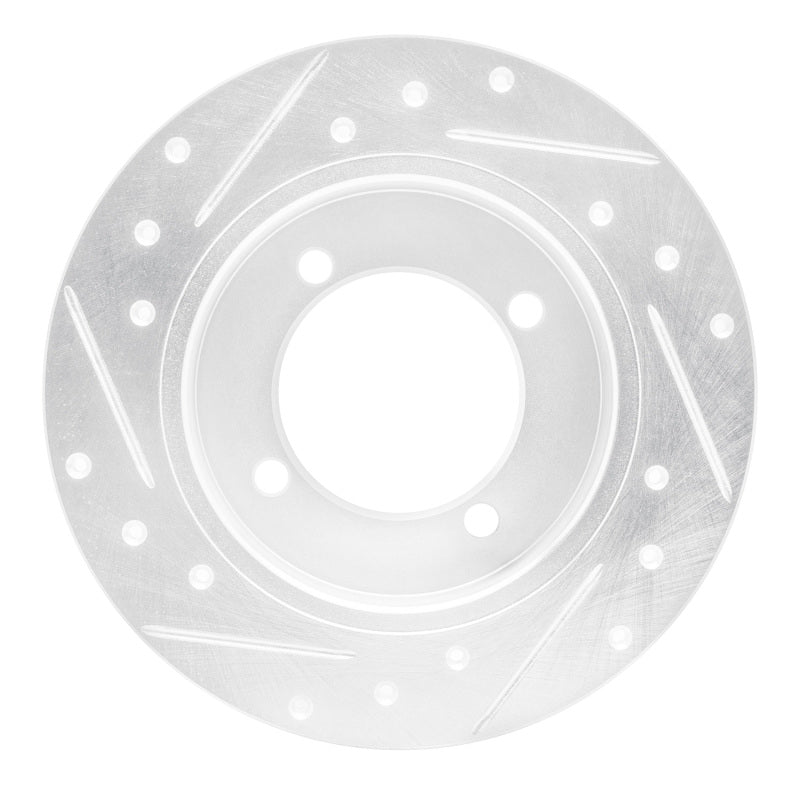 R1 Concepts R1 94-96 Hyundai Elantra Rear Right Drilled & Slotted Silver Brake Rotor
