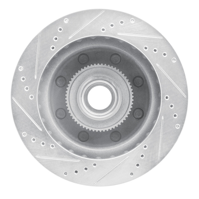 R1 Concepts R1 99-02 Ford F-250 2WD (Super Duty) Front Right Drilled & Slotted Silver Brake Rotor